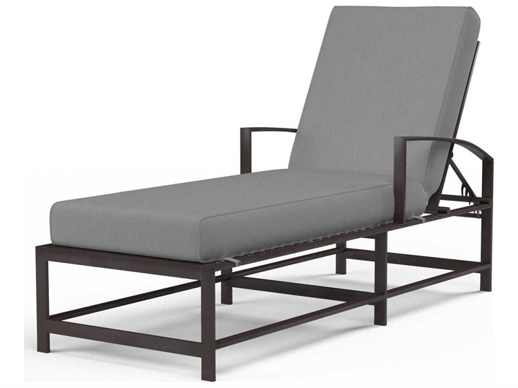 Sunset West La Jolla Espresso Aluminum Cushion Chaise Lounge