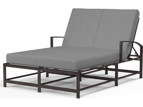 Sunset West La Jolla Espresso Aluminum Cushion Chaise Lounge