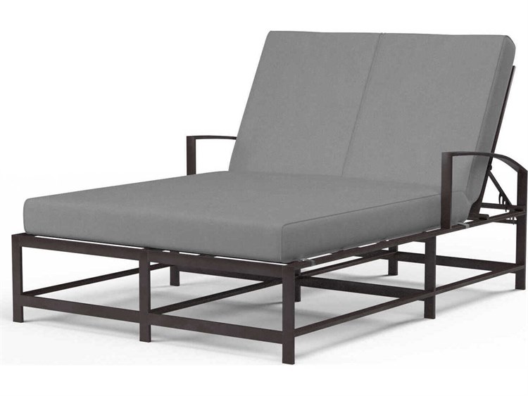 Sunset West La Jolla Espresso Aluminum Cushion Chaise Lounge