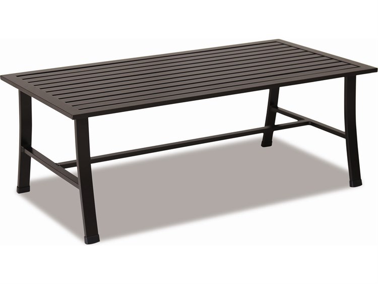 Sunset West La Jolla Aluminum Rectangular Outdoor Patio Coffee Table