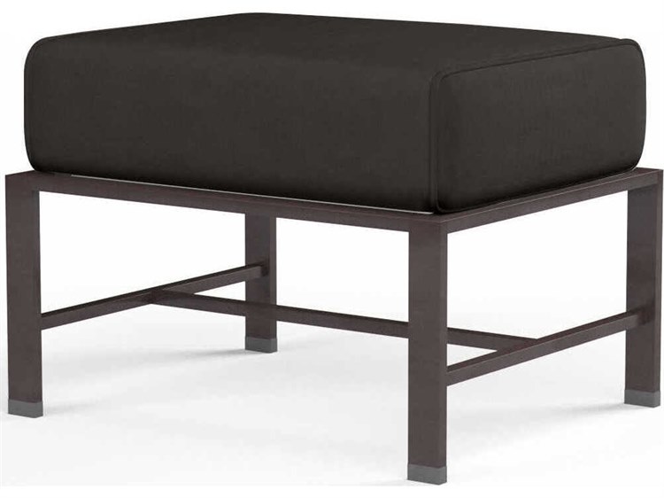 Sunset West La Jolla Espresso Aluminum Cushion Ottoman