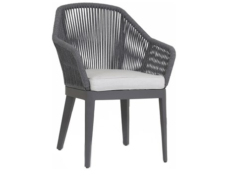 Sunset West Milano Charcoal Rope Cushion Dining Chair in Echo Ash