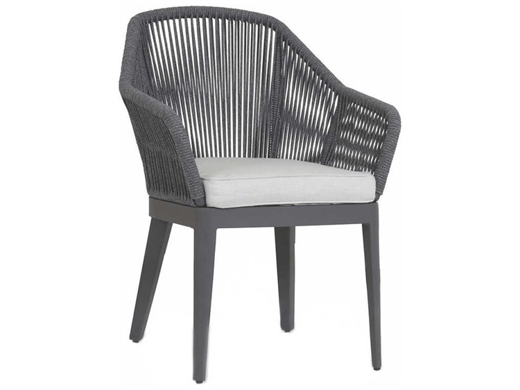 Sunset West Milano Charcoal Rope Cushion Dining Chair
