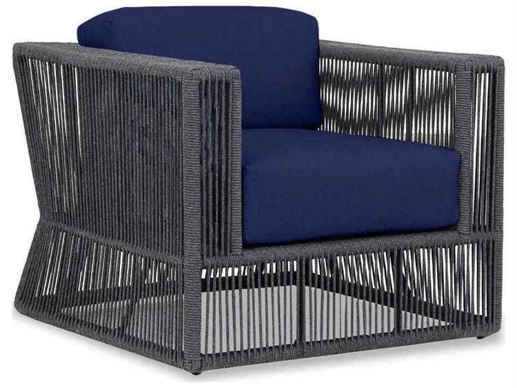 Sunset West Milano Slate Rope Cushion Lounge Chair