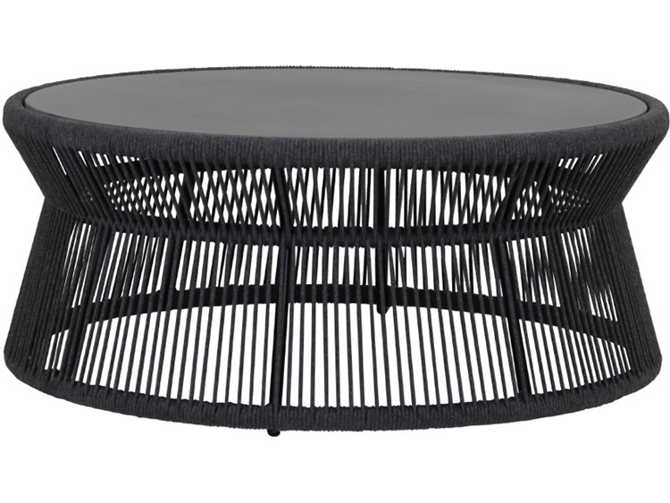 Sunset West Milano Rope Charcoal 41'' Round Coffee Table