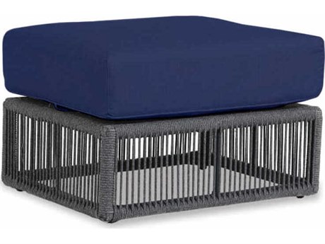 Sunset West Milano Slate Rope Cushion Ottoman