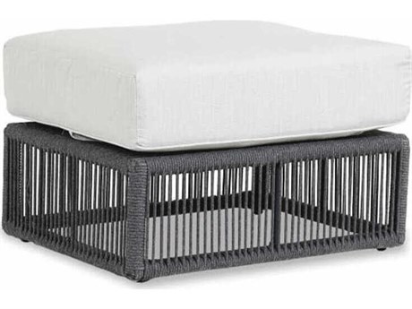 Sunset West Milano Grays Rope Cushion Ottoman