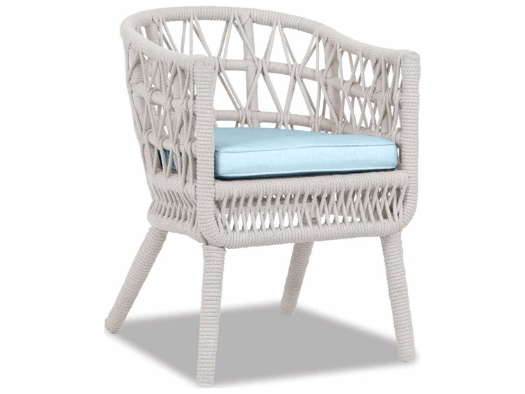 Sunset West Dana Natural Rope Cushion Dining Chair