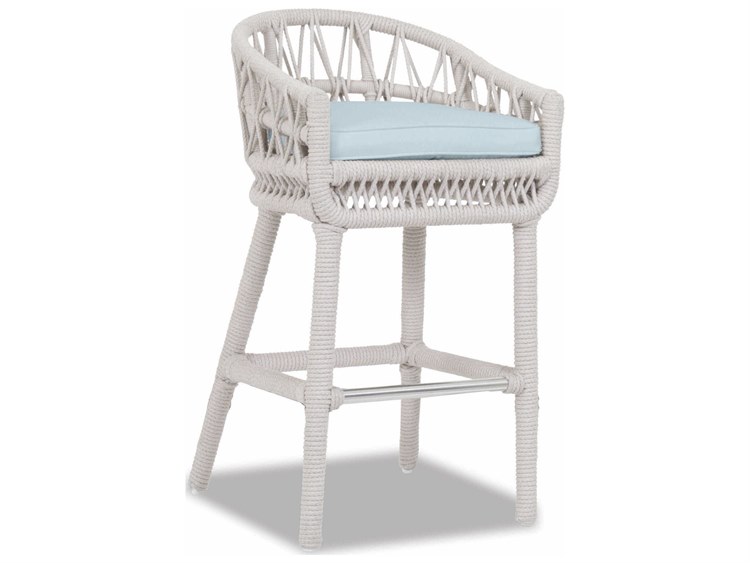 Sunset West Dana Natural Rope Cushion Bar Stool