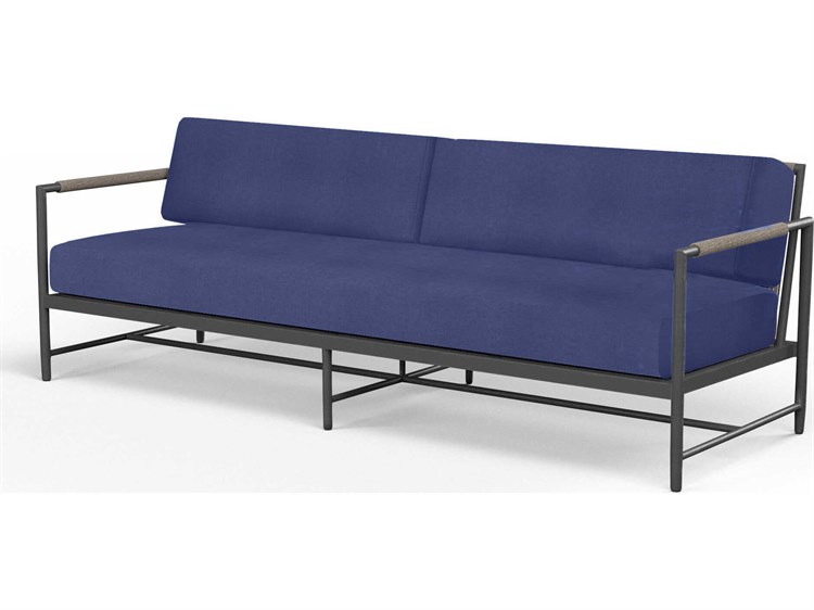 Sunset West Pietra Graphite Aluminum Cushion Sofa