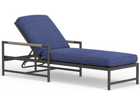 Sunset West Pietra Graphite Aluminum Cushion Chaise Lounge