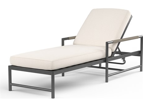Sunset West Pietra Aluminum Graphite Chaise Lounge