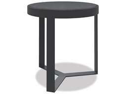 Sunset West Honed Granite Aluminum 18'' Wide Round End Table
