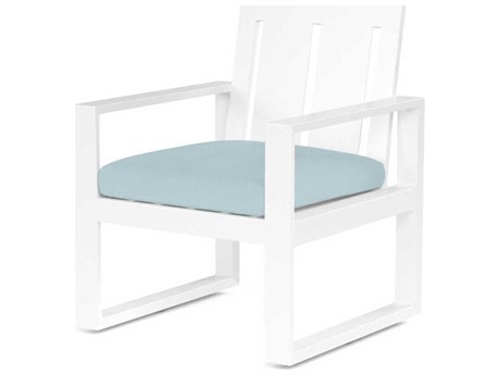 Sunset West Newport Frost Aluminum Cushion Dining Chair