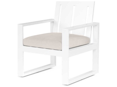 Sunset West Newport Frost Aluminum Cushion Dining Chair