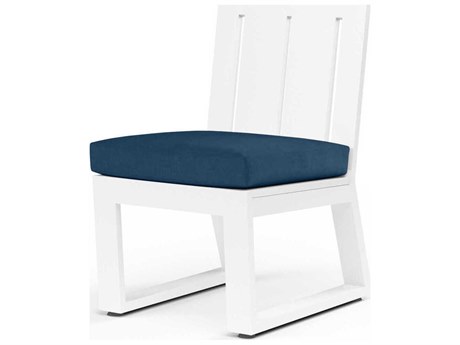 Sunset West Newport Frost Aluminum Cushion Dining Chair