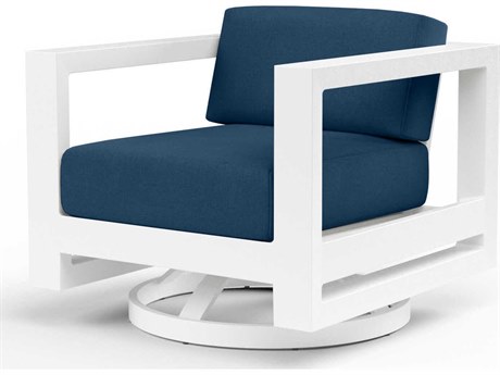 Sunset West Newport Frost Aluminum Cushion Lounge Chair