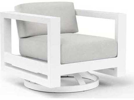 Sunset West Newport Whites creams beiges Aluminum Cushion Lounge Chair