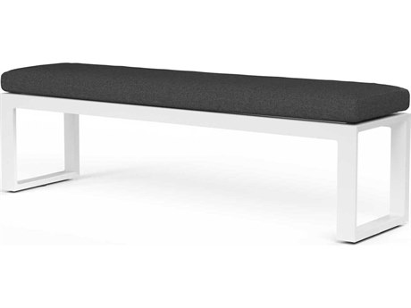 Sunset West Newport Frost Aluminum Cushion Bench