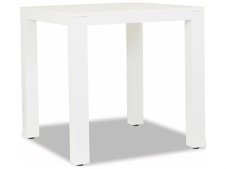 Sunset West Newport Frosted White Aluminum 40'' Wide Square Counter Table