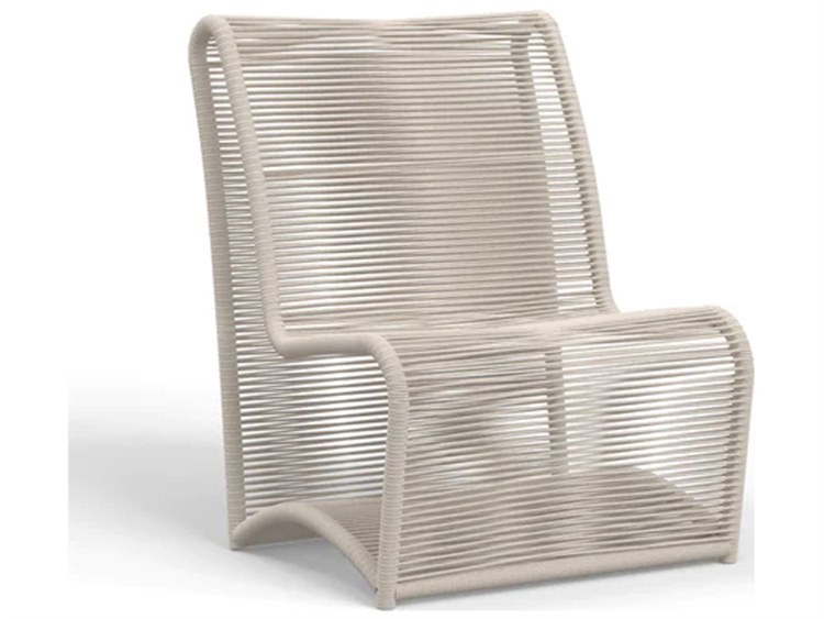 Sunset West Aluminum Rope Sand Armless Lounge Chair