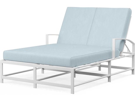 Sunset West Bristol White Aluminum Cushion Chaise Lounge