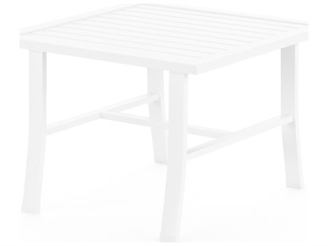 Sunset West Bristol Aluminum Frost 22'' Wide Square End Table