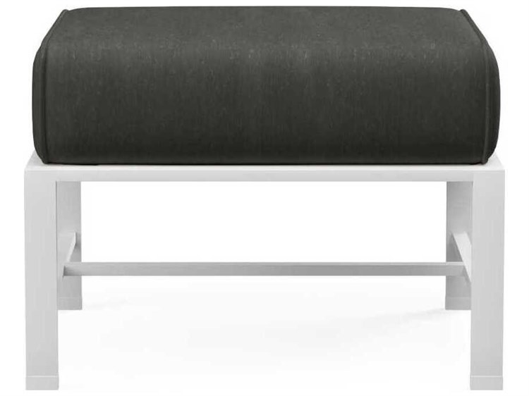 Sunset West Bristol White Aluminum Cushion Ottoman