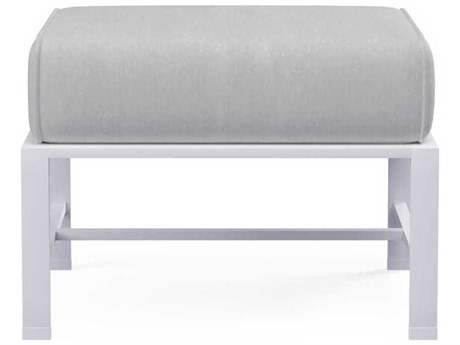 Sunset West Bristol White Aluminum Cushion Ottoman
