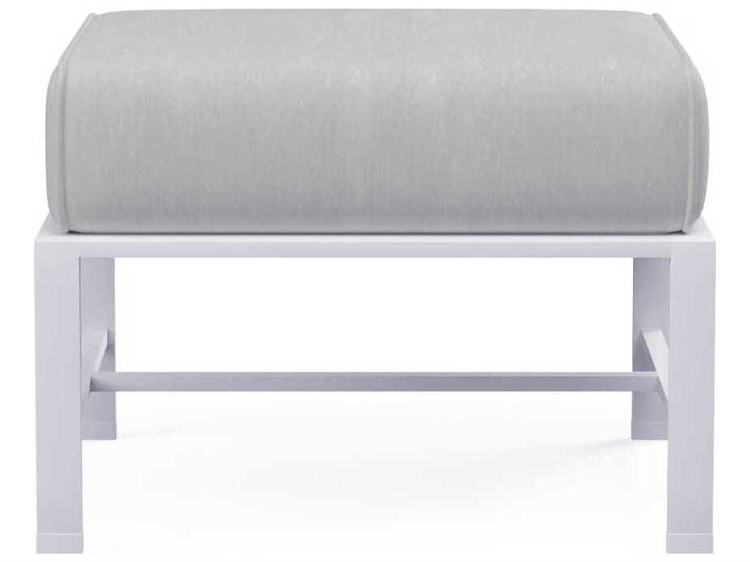 Sunset West Bristol White Aluminum Cushion Ottoman