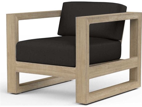 Sunset West Coastal Te Teak Wood Cushion Lounge Chair