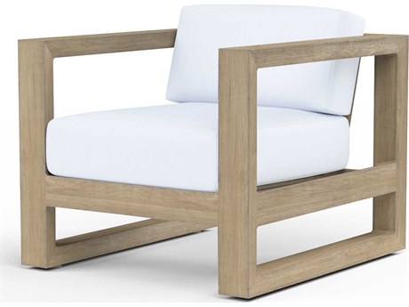 Sunset West Coastal Te Teak Wood Cushion Lounge Chair