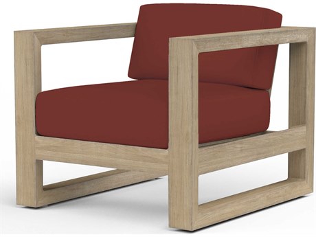 Sunset West Coastal Te Teak Wood Cushion Lounge Chair