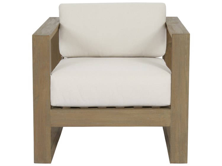 Sunset West Coastal Teak Patio Lounge Chair Canvas 2