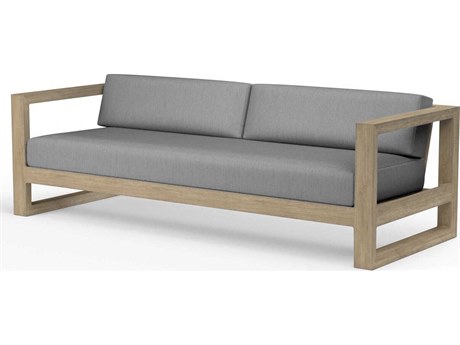 Sunset West Coastal Te Teak Wood Cushion Sofa