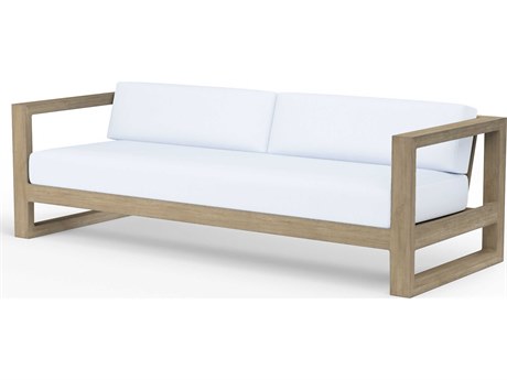 Sunset West Coastal Te Teak Wood Cushion Sofa