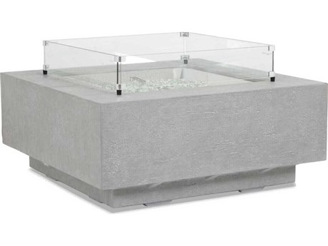 Sunset West Bazaar Gravelstone Concrete Square Fire Pit Table
