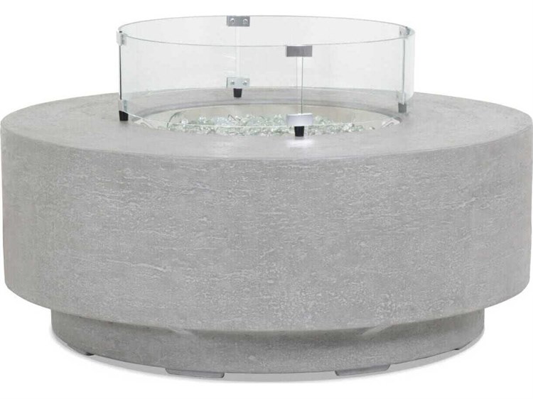 Sunset West Bazaar Gravelstone Concrete Round Fire Pit Table