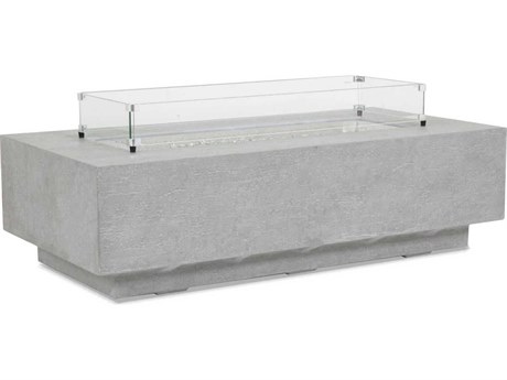 Sunset West Bazaar Gravelstone Concrete Rectangular Fire Pit Table