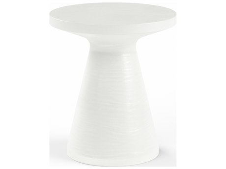 Sunset West GFRC 17'' Wide Round End Table in Bone