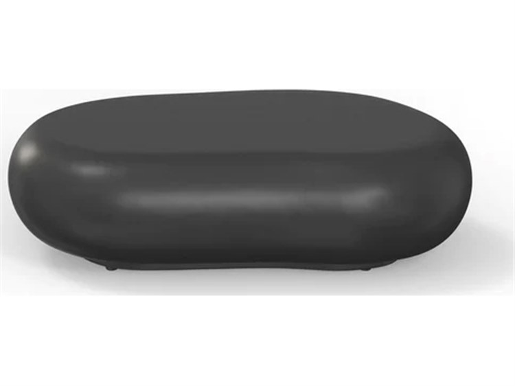 Sunset West Pebble Resin Grey 53''W x 34''D Oval Coffee Table