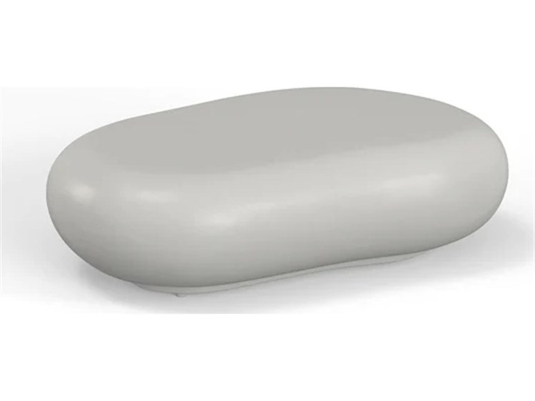 Sunset West Pebble Resin Bone White 53''W x 34''D Oval Coffee Table