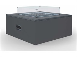 Sunset West Black Granite Aluminum 60''W x 30''D Rectangular Fire Pit Table