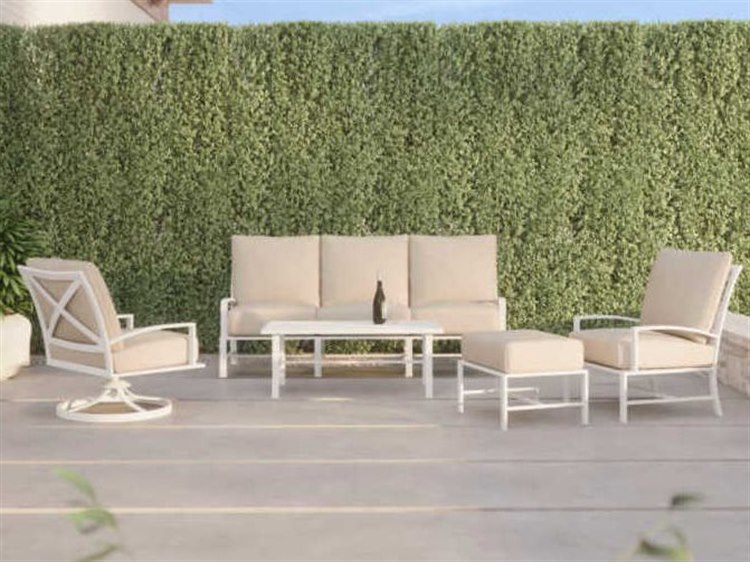 Sunset West Bristol Aluminum Frost Outdoor Lounge Set