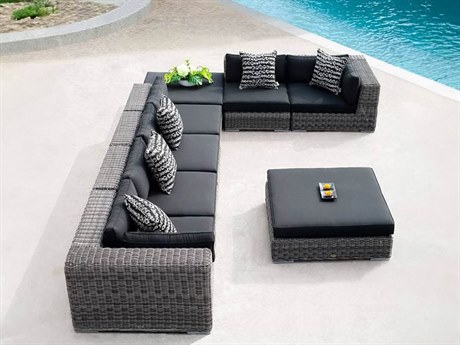 Sunset West Emerald Ii - Custom Wicker Cushion Lounge Set
