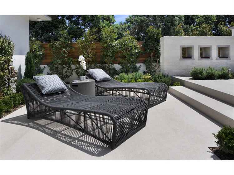 Sunset West Milano Woven Rope Charcoal Lounge Set in Echo Ash