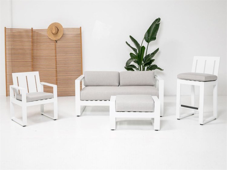 Sunset West Naples- As Pictured Aluminum Cushion Patio Lounge Set