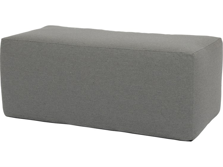 Sunset West Pouf 48''W x 24''D Rectangular Coffee Table Ottoman in Heritage Granite