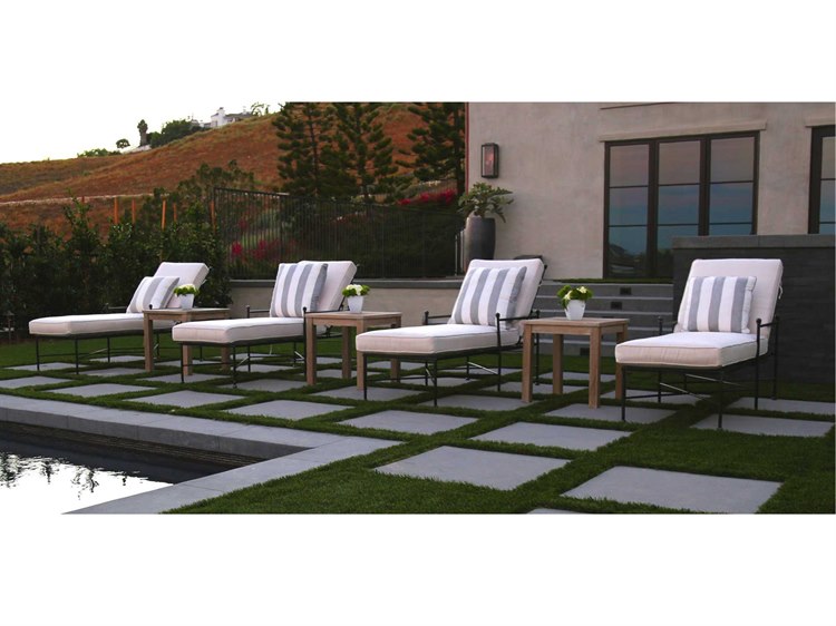 Sunset West Provence Wrought Iron Outdoor Patio Lounge Set