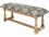 Surya Avalanche 55" Black Light Beige Fabric Upholstered Accent Bench  SYAAV001